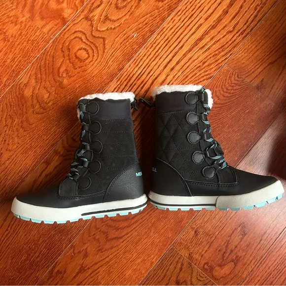 NWT MERRELL Heidi Waterproof Boot Size 11 Toddler Girl in Black - Picture 11 of 16
